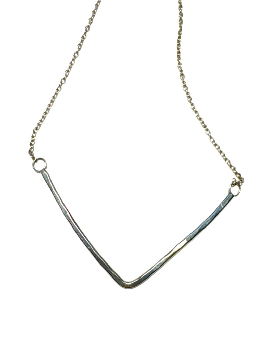 Silpada Sterling V-Shape Hammered Bar Necklace